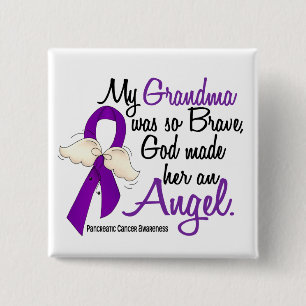 Angel 2 Oma Pancreatic Cancer Vierkante Button 5,1 Cm