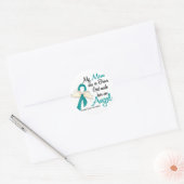 Angel 2 Ovarium Cancer mama Ronde Sticker (Envelop)