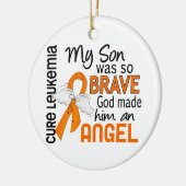 Angel 2 Zoon Leukemie Keramisch Ornament (Links)