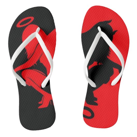 Angel a d'duivel teenslippers (Voetbed)