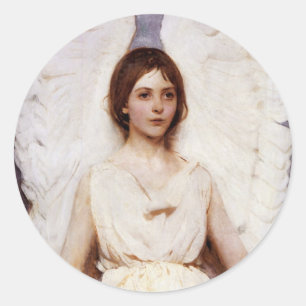 Angel, Abbott Handerson Thayer Fine Art Ronde Sticker