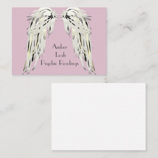 Angel ailes Spirituel Lightworker Carte de visite (Devant / Derrière)