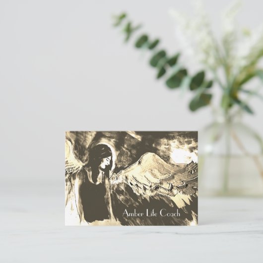 Angel ailes Spirituel Lightworker Carte de visite (Debout devant)