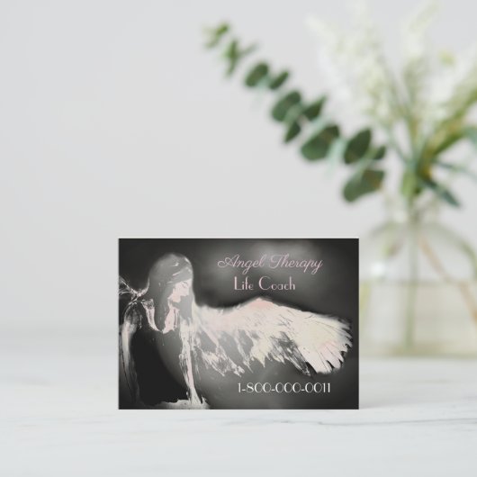 Angel ailes Spirituel Lightworker Carte de visite (Debout devant)