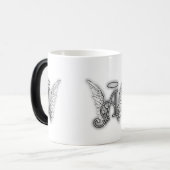 Angel Alphabet A Initiaal Latter Wings Halo Magische Mok (Voorkant links)