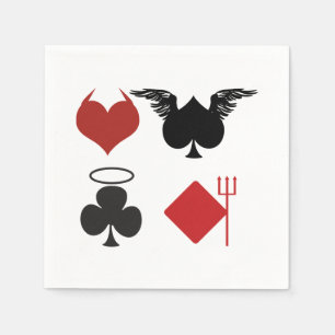 Angel and Devil Kaart Suits Papieren servet