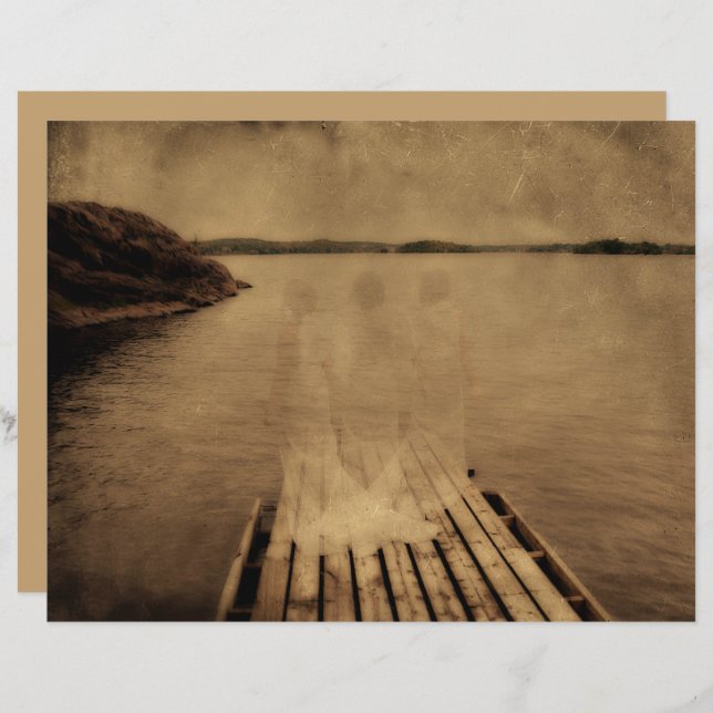 Angel  Antiek Brown Sepia Texture (Voorkant / Achterkant)