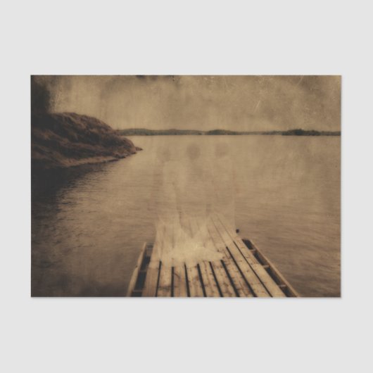 Angel  Antiek Brown Sepia Texture Tissuepapier (Voorkant)