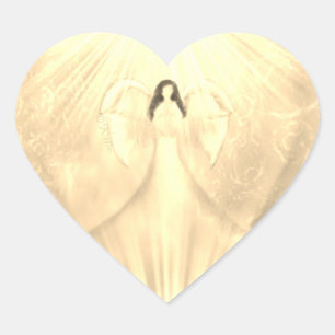 Angel Art Geel Aartsengel Uriel Bidden Stickers