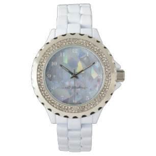 Angel Aura Quartz Crystal Monogram Watch Horloge