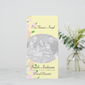 Angel Baby girl Aankondiging (Staand voorkant)