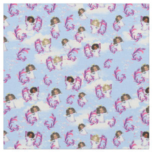 Angel Baby Girls vliegen onder de wolken Stof