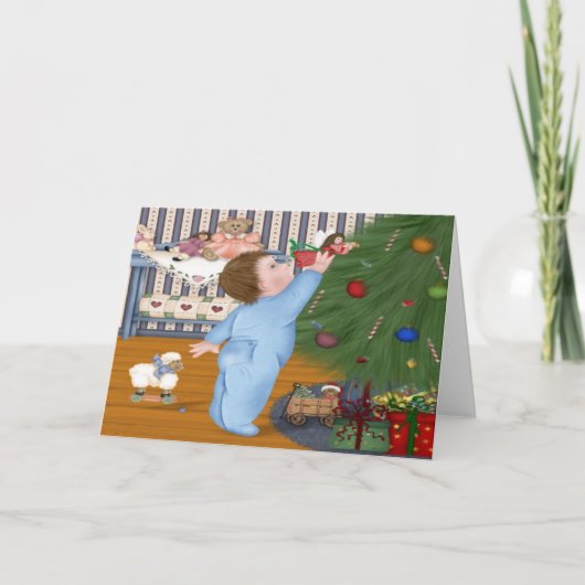 Angel Baby kerstKaart Feestdagen Kaart (Voorkant)