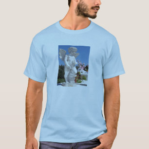 Angel-beeld in lichtblauw t-shirt