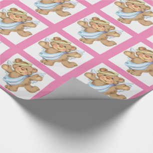 Angel Beer Roze Cadeaupapier