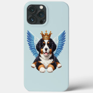 Angel Bernese Berg Hondenliefhebbers Berner Puppy iPhone 13 Pro Max Hoesje