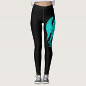 Angel, Black en Green-design Leggings (Voorkant)