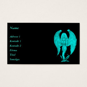 Angel, Black en Green-design Visitekaartjes
