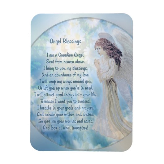 Angel Blessings Gedicht Magneet (Verticaal)