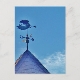 Angel BLOWING HORN WEATHER VANE Briefkaart