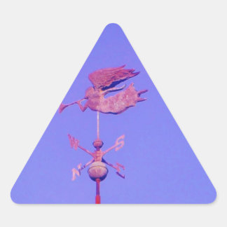 Angel BLOWING HORN WEATHER VANE Driehoek Sticker