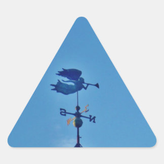 Angel BLOWING HORN WEATHER VANE Driehoek Sticker