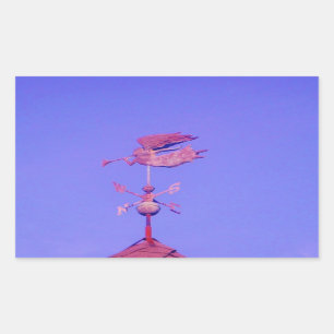 Angel BLOWING HORN WEATHER VANE Rechthoekige Sticker