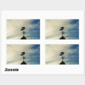 Angel BLOWING HORN WEATHER VANE Rechthoekige Sticker (Vel)