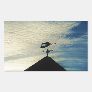 Angel BLOWING HORN WEATHER VANE Rechthoekige Sticker