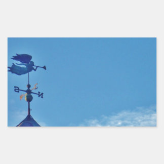 Angel BLOWING HORN WEATHER VANE Rechthoekige Sticker