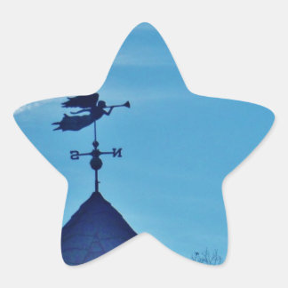 Angel BLOWING HORN WEATHER VANE Ster Sticker