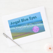 Angel Blue Eyes Rechthoek Stickers (Envelop)