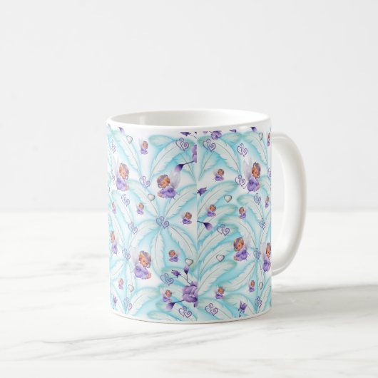 Angel Blue Feathers Mug (Devant droit)