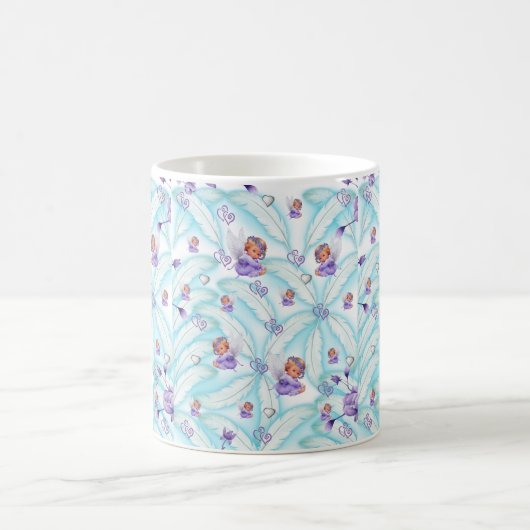 Angel Blue Feathers Mug (Centre)