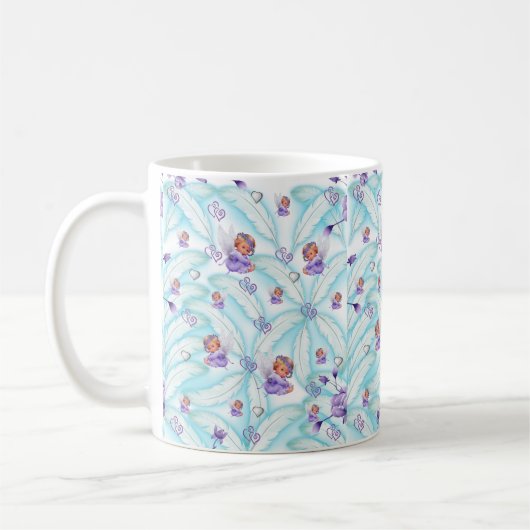Angel Blue Feathers Mug (Gauche)