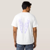Angel Blue Outline Wings T-shirt (Achterkant volledig)