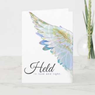 Angel Blue Wing – Held In Love & Light Kaart