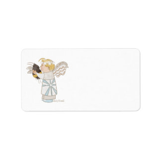 Angel Boy en Bee Adresetiketten Etiket