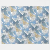 Angel Briefkaart Fleece Blanket Deken (Voorkant (Horizontaal))