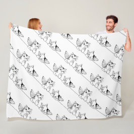 Angel Briefkaart fleece deken