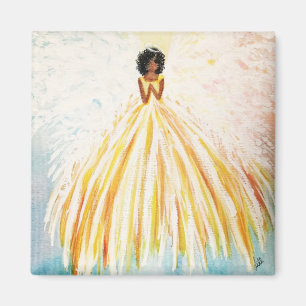 Angel Bright 2 Inch Square Magnet Magneet
