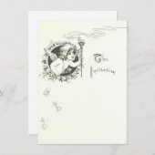 Angel bruiloft uitnodiging (Voorkant / Achterkant)