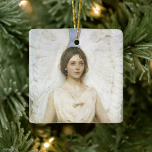 Angel by Abbott Thayer, Vintage Victorian Fine Art Keramisch Ornament