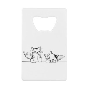 Angel Cat Boring Kerstmis Kredietkaart Flessenopener