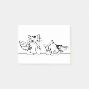 Angel Cat Boring Kerstmis Post-it® Notes