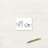 Angel Cat Boring Kerstmis Post-it® Notes (Op bureau)