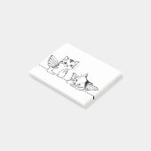 Angel Cat Boring Kerstmis Post-it® Notes (Schuin)