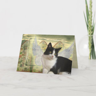 Angel Cat Kaart Met diepste sympathie