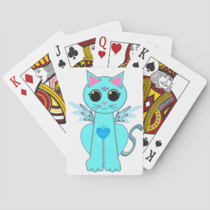 Angel cat pokerkaarten