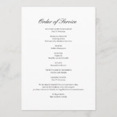 Angel Celebration of Life Funeral Program Programma (Achterkant)